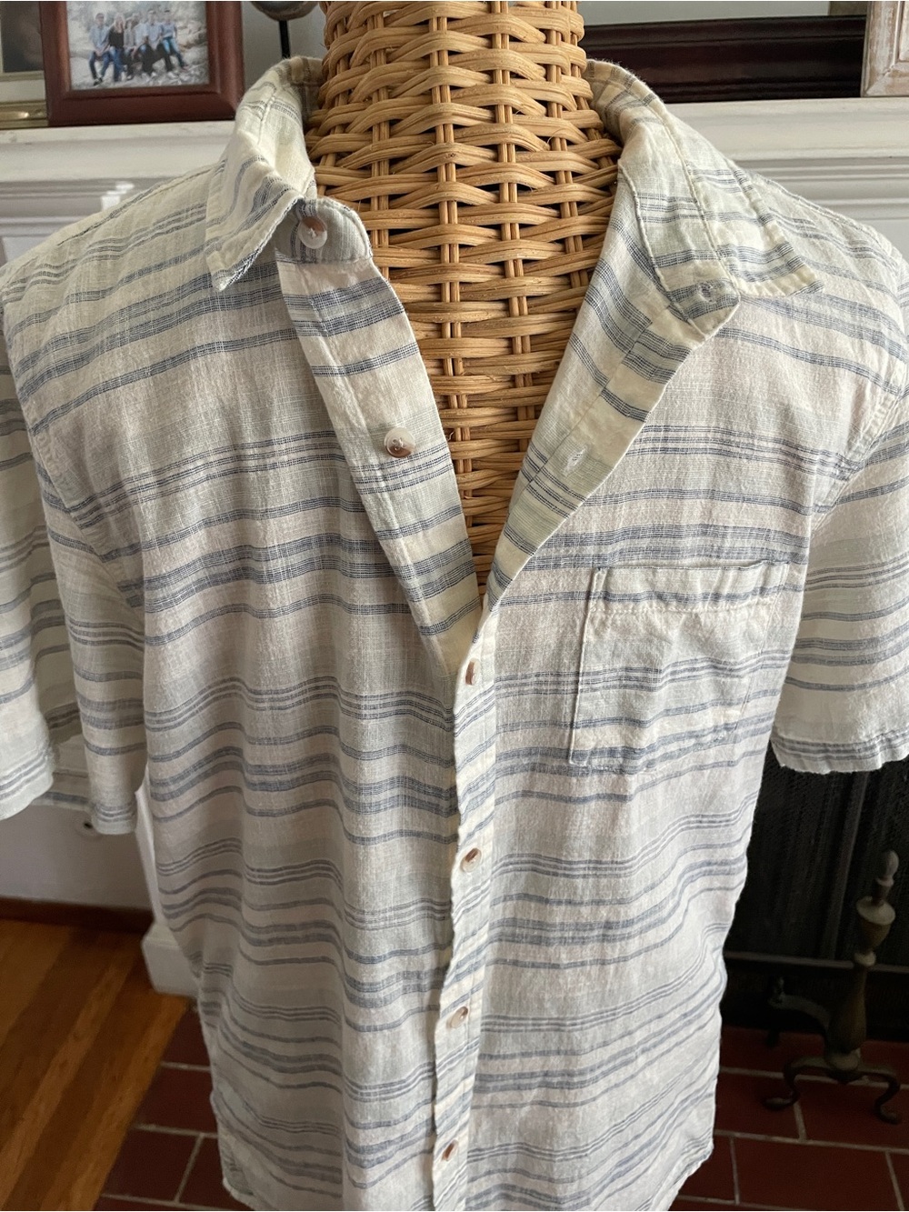 Marine Layer Classic casual stripe button shirt M